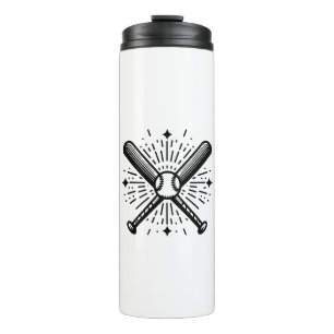 baseball vintage thermal tumbler