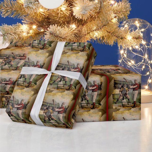 Baseball:Vintage Wrapping Paper (Holidays)