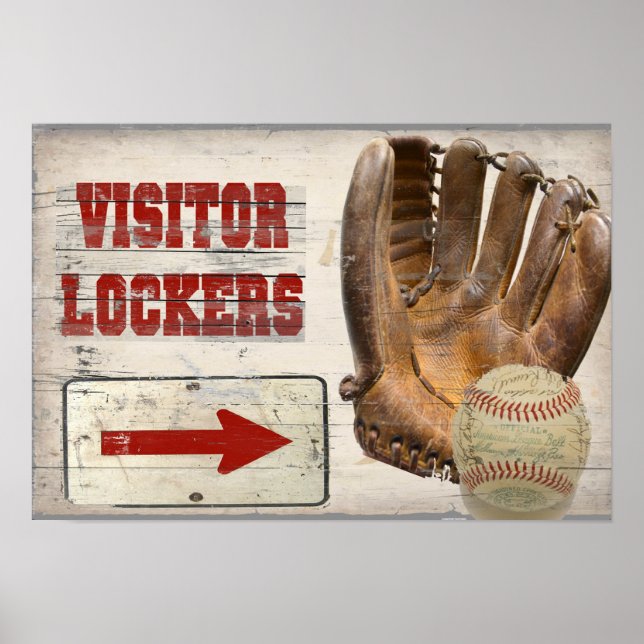 Baseball Visitor Locker Poster (Front)