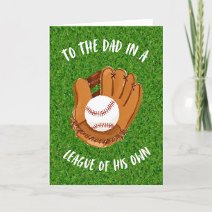 Baseball Watercolor Fathers Day Card