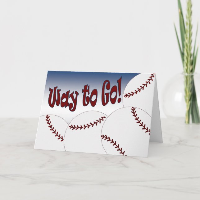 Baseball - Way to Go! Congrats! Awesome! Card (Front)