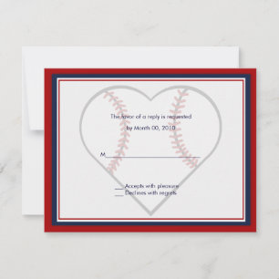 Baseball Wedding Invitation reply cards