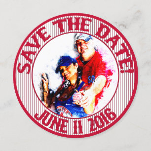 Baseball Wedding Save-The-Date-HOWARD,Option 1 Invitation