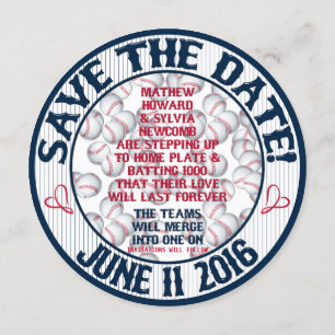 Baseball Wedding Save-The-Date-HOWARD,Option 2 Invitation