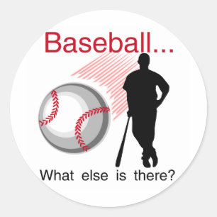 Baseball What Else T-shirts and Gifts Classic Round Sticker