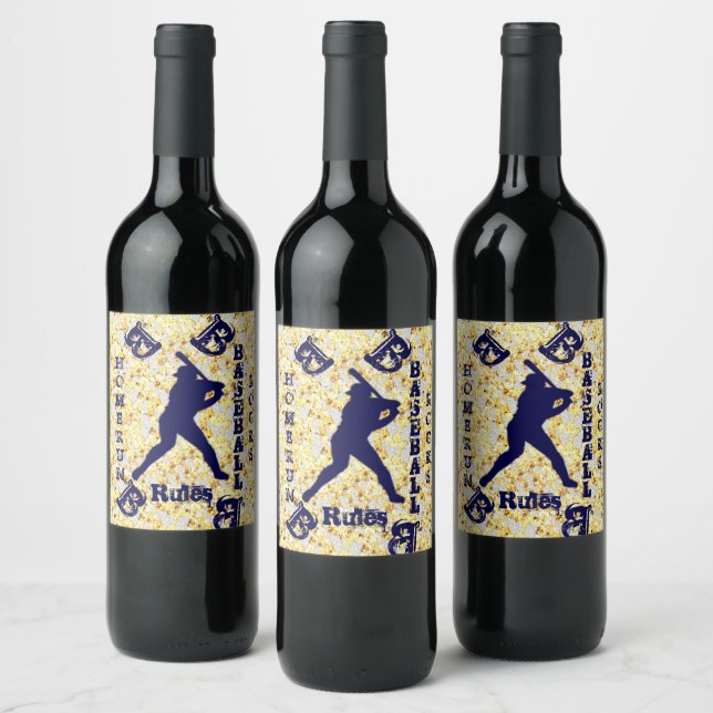 Baseball Wine Label (Bottles)
