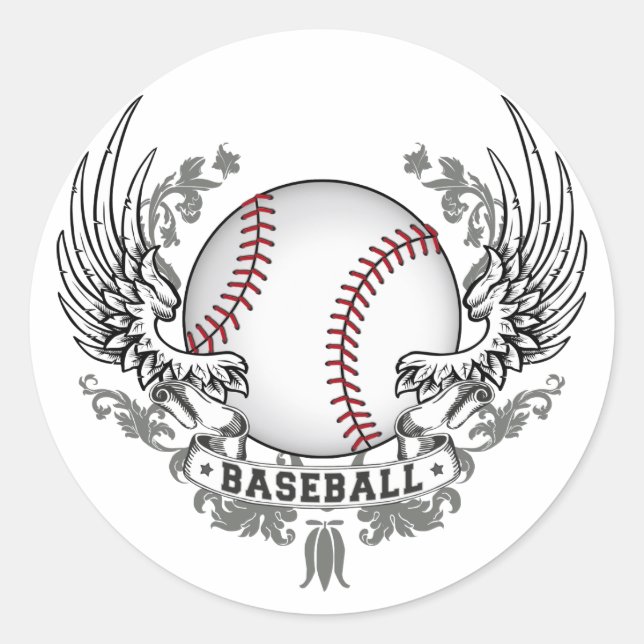Baseball Wings Sticker (Front)