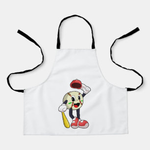 Baseball with Baseball bat Apron