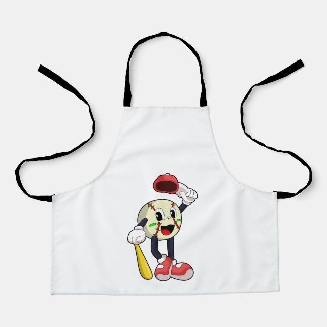 Baseball with Baseball bat Apron (Front)