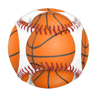 BASEBALL WITH BASKETBALL DESIGN
