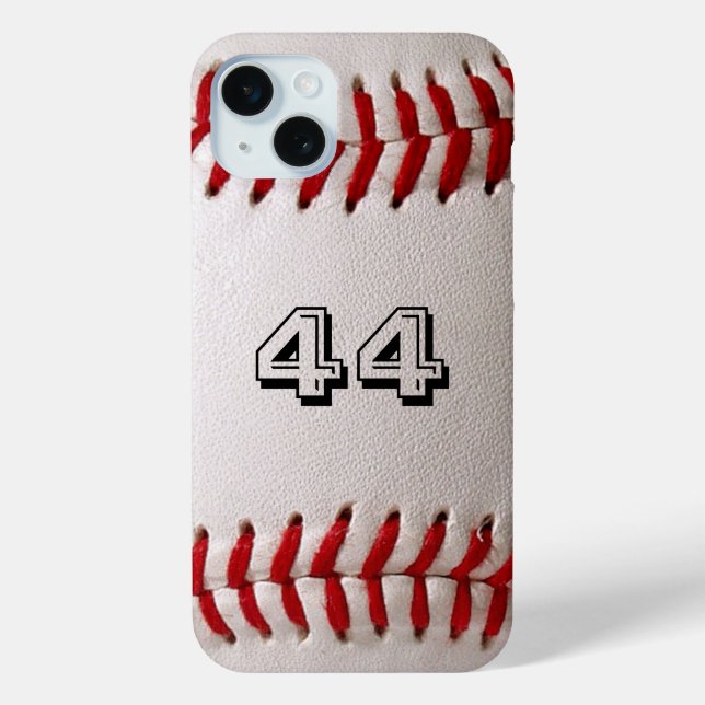 Baseball with Customisable Number Case-Mate iPhone Case (Back)