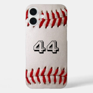 Baseball with Customisable Number iPhone 16 Plus Case
