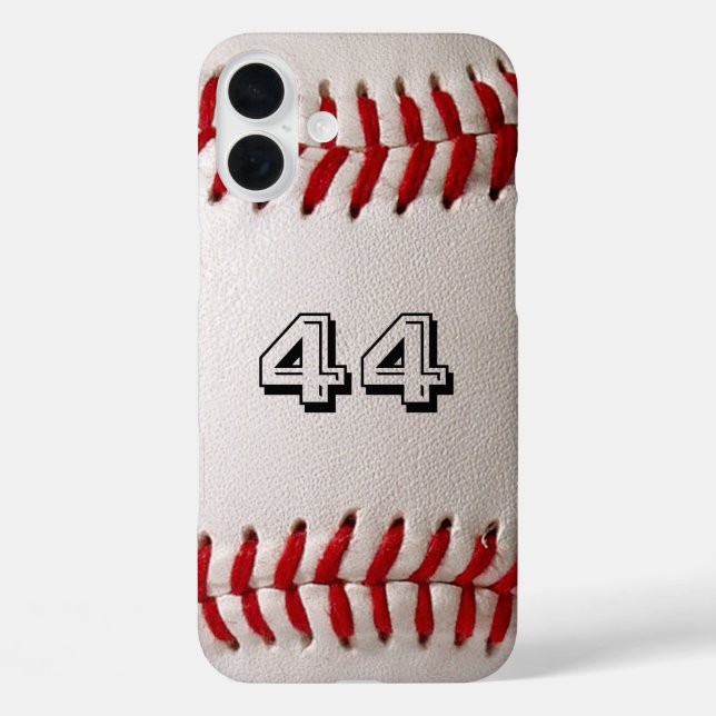 Baseball with Customisable Number Case-Mate iPhone Case (Back)
