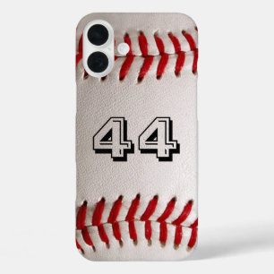 Baseball with Customisable Number iPhone 16 Plus Case