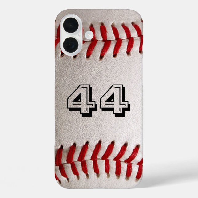 Baseball with Customisable Number Case-Mate iPhone Case (Back)