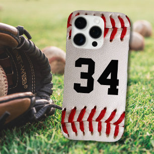 Baseball with Customisable Number iPhone 16 Pro Case