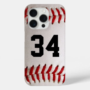 Baseball with Customisable Number iPhone 15 Pro Case