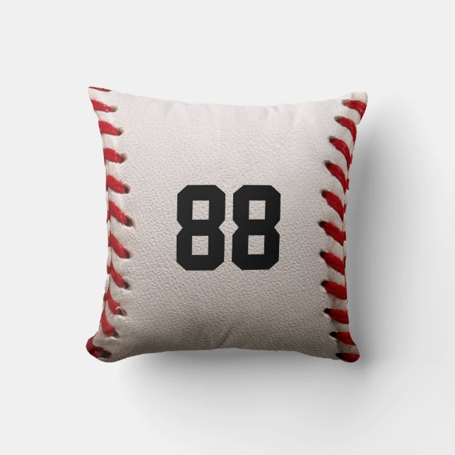 Baseball with Customisable Number Cushion (Front)