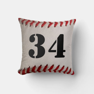 Baseball with Customisable Number Cushion