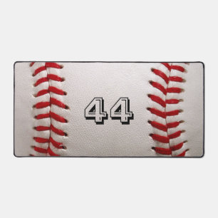 Baseball with Customisable Number Desk Mat