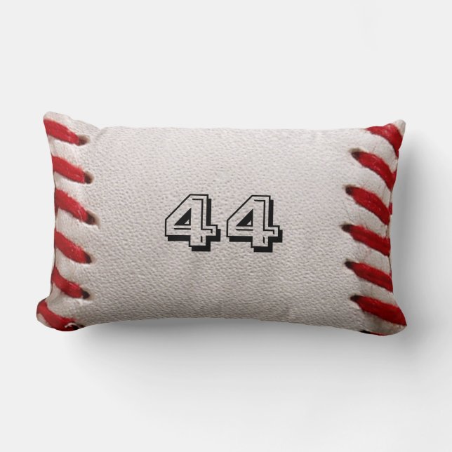 Baseball with Customisable Number Lumbar Cushion (Front)