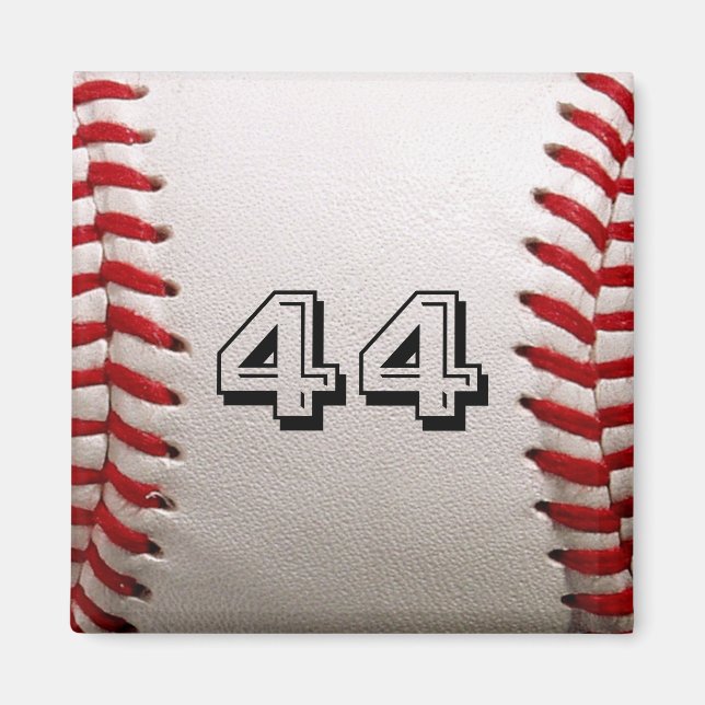 Baseball with Customisable Number Magnet (Front)
