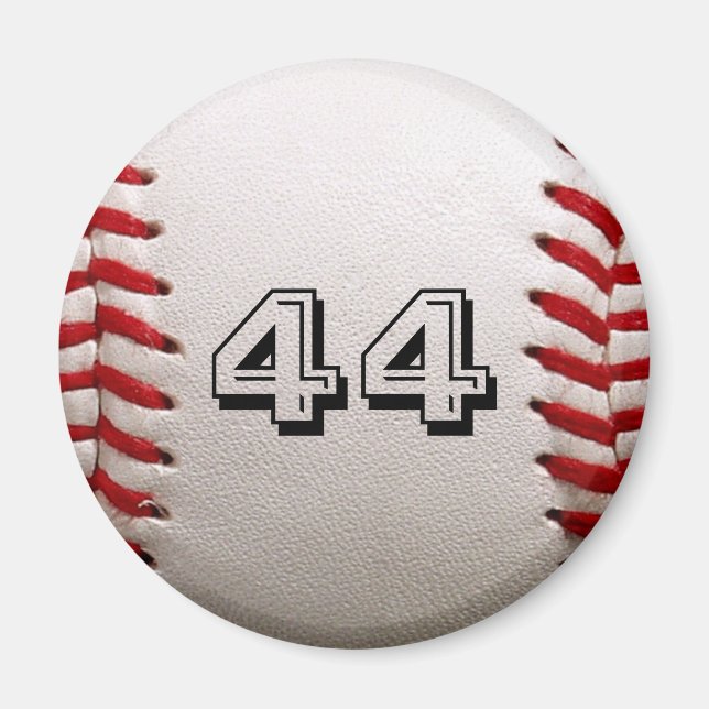 Baseball with Customisable Number Magnet (Front)