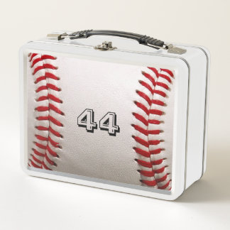 Baseball with Customisable Number Metal Lunch Box