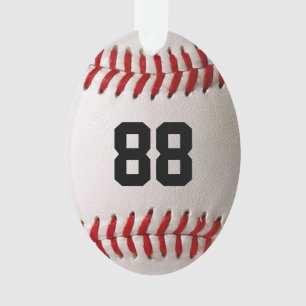 Baseball with Customisable Number Ornament