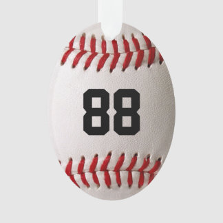 Baseball with Customisable Number Ornament