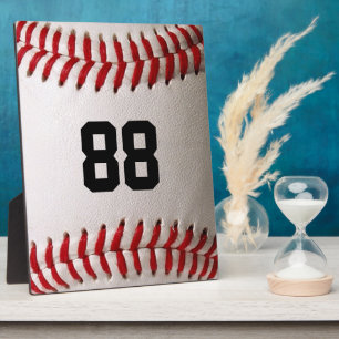 Baseball with Customisable Number Plaque
