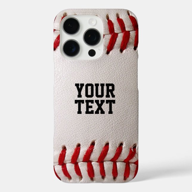 Baseball with Customisable Text Case-Mate iPhone Case (Back)