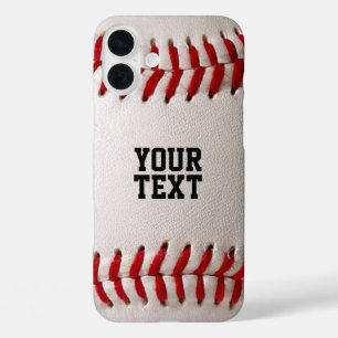 Baseball with Customisable Text iPhone 16 Plus Case