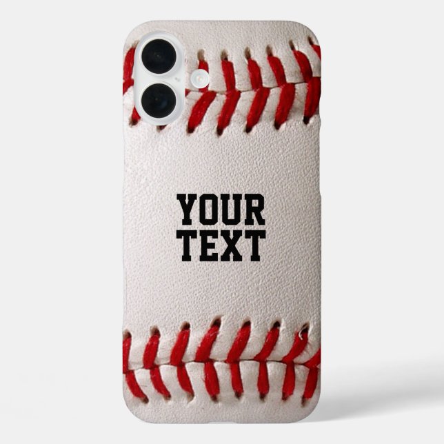 Baseball with Customisable Text Case-Mate iPhone Case (Back)