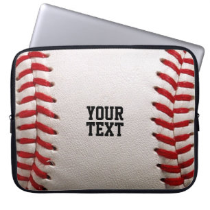 Baseball with Customisable Text Laptop Sleeve