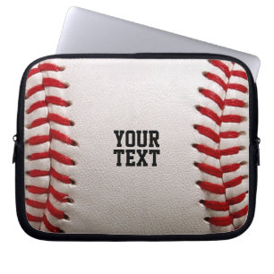 Baseball with Customizable Text Laptop Sleeve