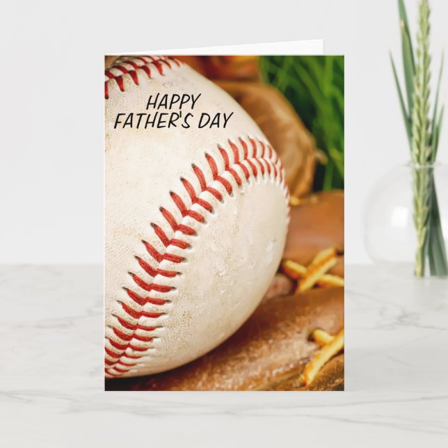 Baseball with Glove Happy Father's Day Card (Front)
