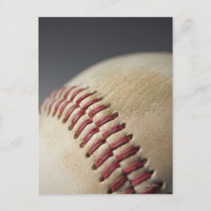 Baseball with impact mark. postcard