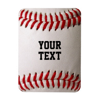 Baseball with Personalised Name Magnet