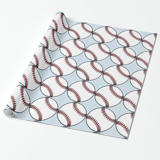 baseball wrapping paper (Unrolled)