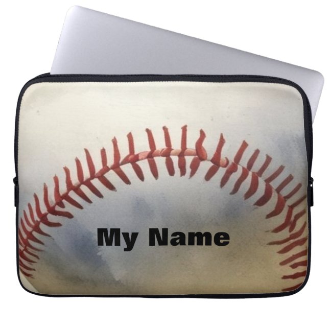Baseball Your Name Laptop Sleeve (Front)
