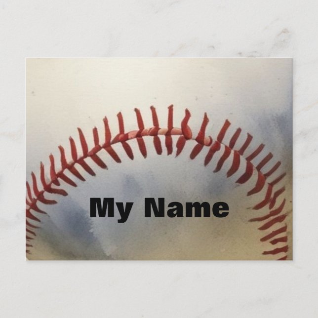 Baseball Your Name Postcard (Front)