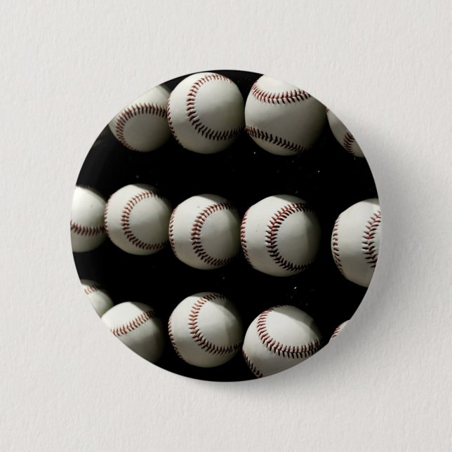 Baseballs 6 Cm Round Badge (Front)