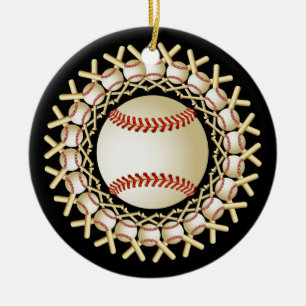 BASEBALLS AND BATS ORNAMENT
