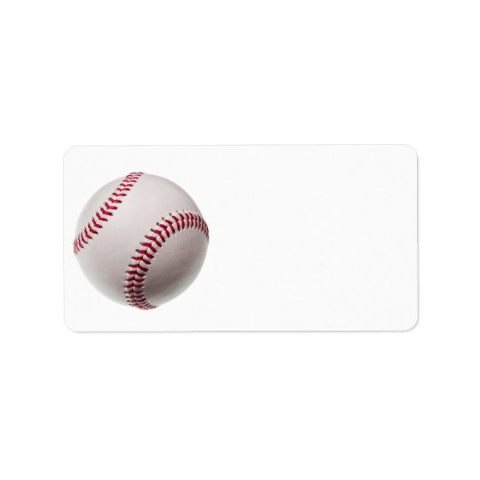 Baseballs - Customise Baseball Background Template Address Label
