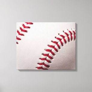 Baseballs - Customise Baseball Background Template Canvas Print