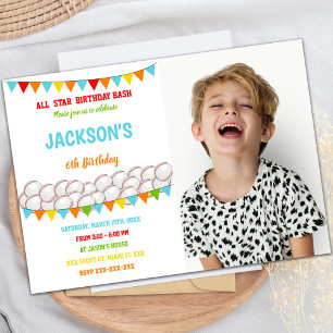 Baseballs Invitations with photo