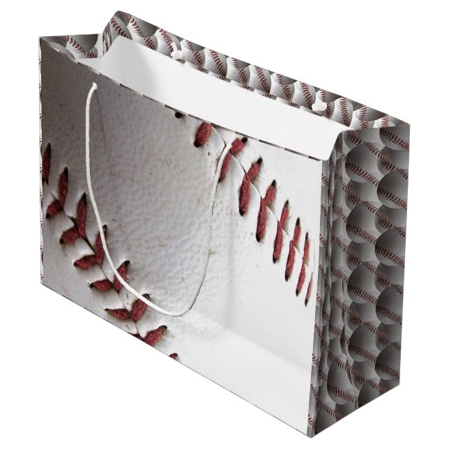 Baseballs Large Gift Bag (Front Angled)