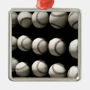 Baseballs Metal Tree Decoration