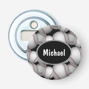 Baseballs Pattern Bottle Opener